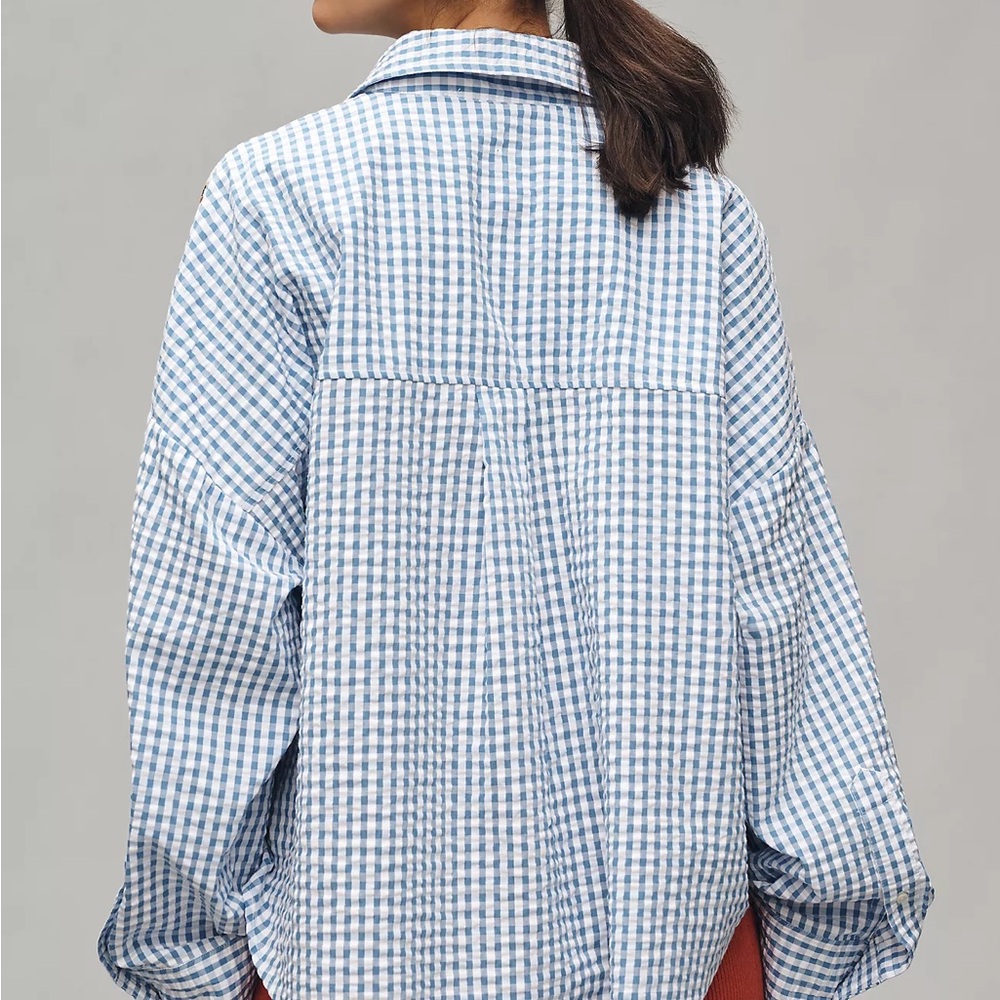 Maeve Patchwork Tea Towel Button Down - image 5